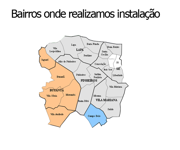 Mapa da área de atuação